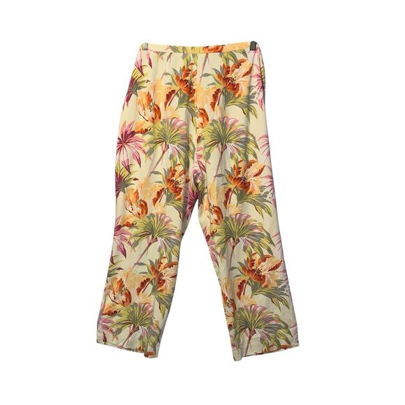 TOMMY BAHAMA Women’s silk blend Tropical Hawaiian Stretch Pants Size 12 - Picture 5 of 8